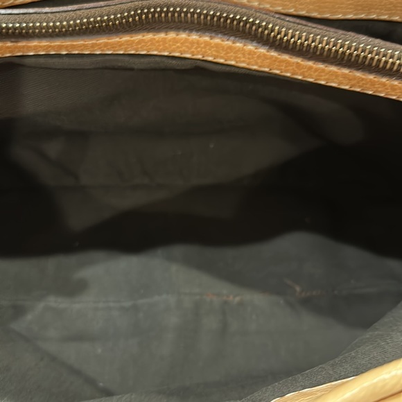 Vintage Celine leather tote with Diamond tooled pattern. 15x6x6.5. Light tan - Picture 7 of 16